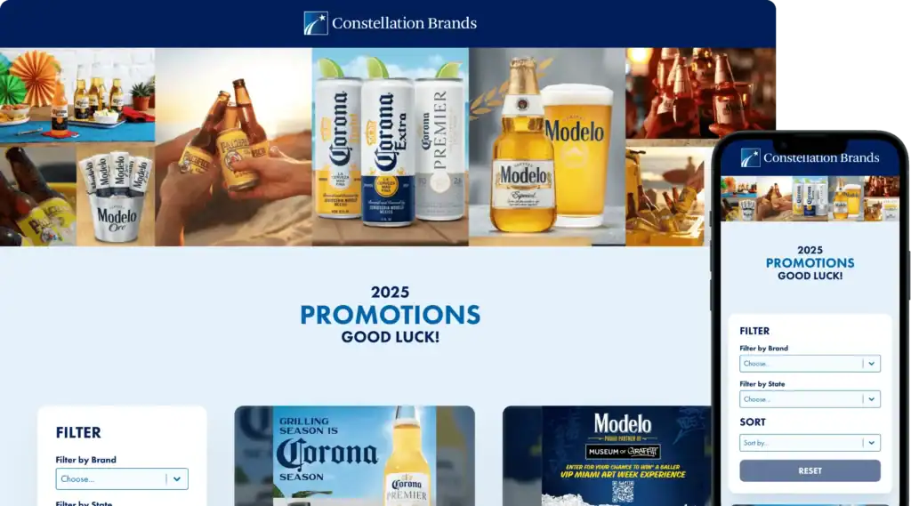 Constellation Brands Form Fill Sweepstakes hub